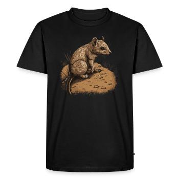 Souris Gerbille Animal - T-shirt Premium bio Homme - noir - Devant - Nico (187cm)
