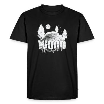Travailleur forestier Travailleur forestier - T-shirt Premium bio Homme - noir - Devant - Nico (187cm)