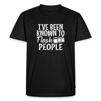 I've been known to Flash People Fotograf - Men's Premium Organic T-Shirt - black - Front - Nico (187cm)