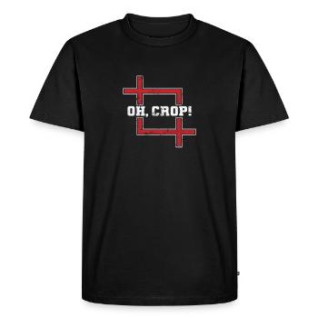 Oh Crop! Photo Photographer Camera - Men's Premium Organic T-Shirt - black - Front - Nico (187cm)
