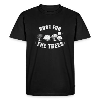 Root for the Trees Nature Forests Leaves - Men's Premium Organic T-Shirt - black - Front - Nico (187cm)