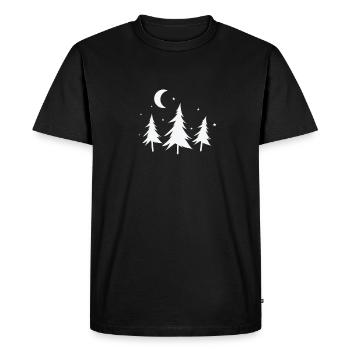 Forêt la nuit Nature Environnement forestier - T-shirt Premium bio Homme - noir - Devant - Nico (187cm)