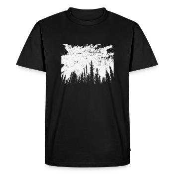 Forêt la nuit la nature quitte l’environnement - T-shirt Premium bio Homme - noir - Devant - Nico (187cm)