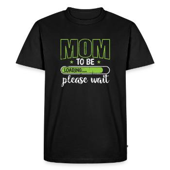 Mom to be Loading please wait Mother's Day - Men's Premium Organic T-Shirt - black - Front - Nico (187cm)