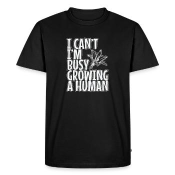 I can't, I'm Busy Growing a Human Mami Mother's Day - Men's Premium Organic T-Shirt - black - Front - Nico (187cm)