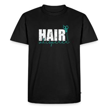 Hair Whisperer Coiffeur Profession Hair - T-shirt Premium bio Homme - noir - Devant - Nico (187cm)