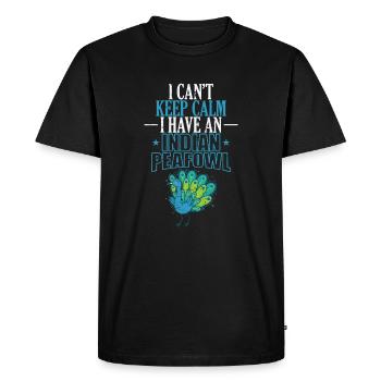 I can't Keep calm I have an Indian Peafowl - Men's Premium Organic T-Shirt - black - Front - Nico (187cm)