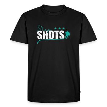 Slap Shots Ice Hockey - Men's Premium Organic T-Shirt - black - Front - Nico (187cm)