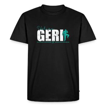 Ushiro Geri Backward Kick Martial Arts - Men's Premium Organic T-Shirt - black - Front - Nico (187cm)