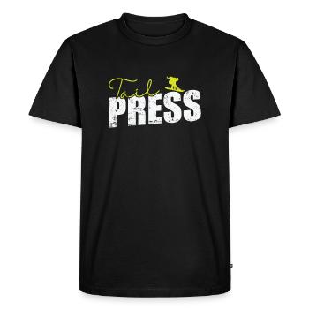 Tail Press Snowboard - Men's Premium Organic T-Shirt - black - Front - Nico (187cm)