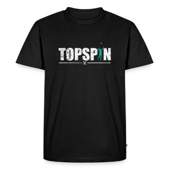 Volley-ball Topspin - T-shirt Premium bio Homme - noir - Devant - Nico (187cm)