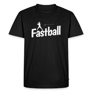 Fastball Baseball - Men's Premium Organic T-Shirt - black - Front - Nico (187cm)