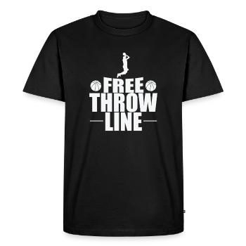 Free Throw Line Basketball - Men's Premium Organic T-Shirt - black - Front - Nico (187cm)