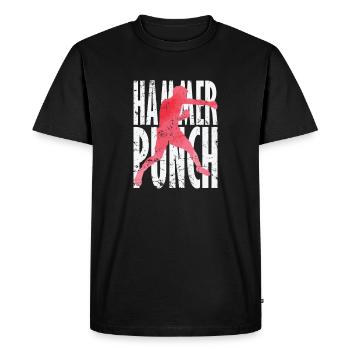 Hammer Punch Boxing MMA - Men's Premium Organic T-Shirt - black - Front - Nico (187cm)