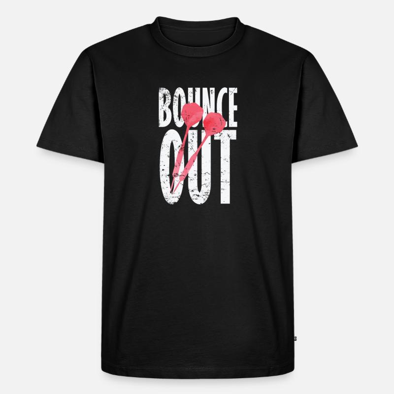 Bounce Out Darts - Männer Premium Bio T-Shirt - Schwarz