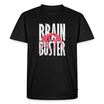 Brain Buster Professional Wrestling - Men's Premium Organic T-Shirt - black - Front - Nico (187cm)
