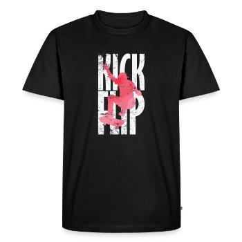 Kickflip Skateboard - T-shirt Premium bio Homme - noir - Devant - Nico (187cm)