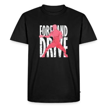 Coup droit Drive Tennis de table - T-shirt Premium bio Homme - noir - Devant - Nico (187cm)