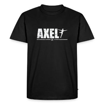 Axel Jump Figure Skating - Men's Premium Organic T-Shirt - black - Front - Nico (187cm)