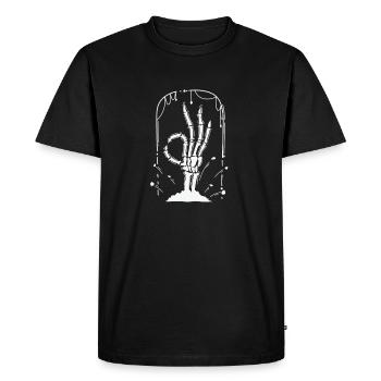 Tombstone and Hand Gothic Style - Men's Premium Organic T-Shirt - black - Front - Nico (187cm)