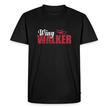 Wing Walker daredevil hobby - Men's Premium Organic T-Shirt - black - Front - Nico (187cm)