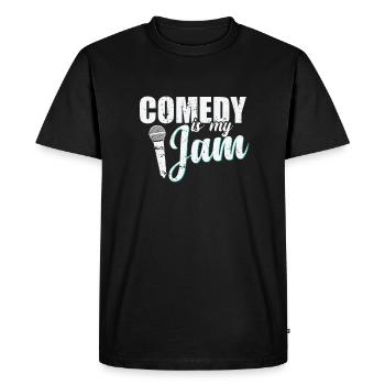 La comédie est mon Jam Humor Witz - T-shirt Premium bio Homme - noir - Devant - Nico (187cm)