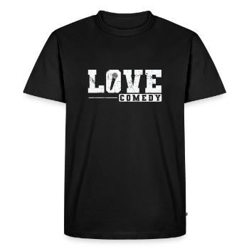 Amour comédie humoristique blague - T-shirt Premium bio Homme - noir - Devant - Nico (187cm)