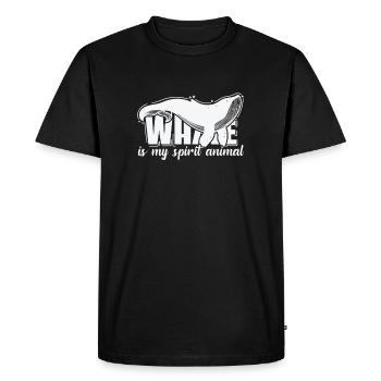 Whale is my spirit Animal - Men's Premium Organic T-Shirt - black - Front - Nico (187cm)