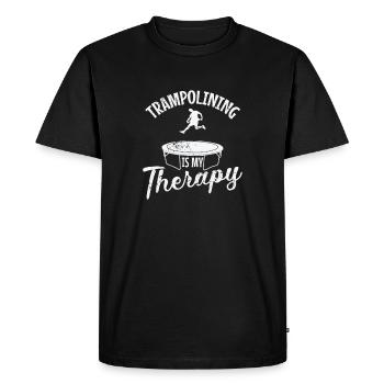 Le trampoline est ma thérapie : sauter, sauter - T-shirt Premium bio Homme - noir - Devant - Nico (187cm)