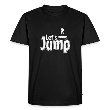 Let’s Jump Trampoline Saut Sport Hobby - T-shirt Premium bio Homme - noir - Devant - Nico (187cm)