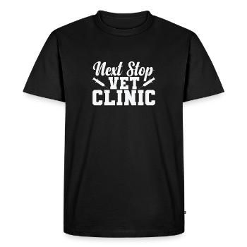 Next Stop Clinique vétérinaire Profession vétérinaire - T-shirt Premium bio Homme - noir - Devant - Nico (187cm)