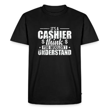 It's a Cashier Thing you wouldn't understand - Men's Premium Organic T-Shirt - black - Front - Nico (187cm)