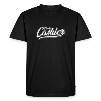 Pretty Cashier Salesman Profession - Men's Premium Organic T-Shirt - black - Front - Nico (187cm)