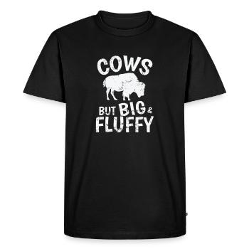 Vaches mais gros et moelleux Bison Animal - T-shirt Premium bio Homme - noir - Devant - Nico (187cm)