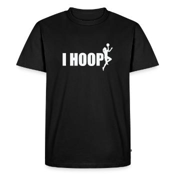 I Hoop Basketball Filles Sports D’équipe - T-shirt Premium bio Homme - noir - Devant - Nico (187cm)