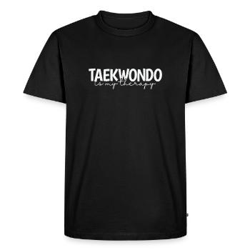 Taekwondo is my Therapy Martial Arts - Men's Premium Organic T-Shirt - black - Front - Nico (187cm)