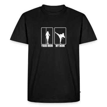 Your Mom and My Mom Taekwondo Fitness - Men's Premium Organic T-Shirt - black - Front - Nico (187cm)