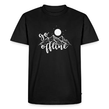 Go Offline Hiking Nature - Men's Premium Organic T-Shirt - black - Front - Nico (187cm)