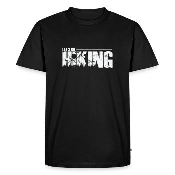 Let’s go Randonnée Loisirs de plein air Nature - T-shirt Premium bio Homme - noir - Devant - Nico (187cm)