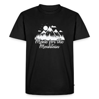 Conçu pour le passe-temps de la randonnée en montagne - T-shirt Premium bio Homme - noir - Devant - Nico (187cm)