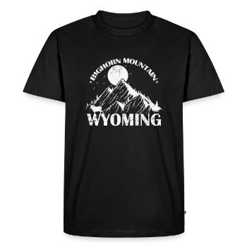 Bighorn Mountain, Wyoming, Montana, États-Unis - T-shirt Premium bio Homme - noir - Devant - Nico (187cm)