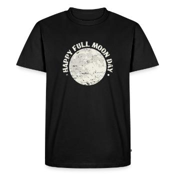 Bonne Pleine Lune Jour Nuit Ciel - T-shirt Premium bio Homme - noir - Devant - Nico (187cm)