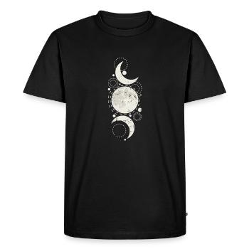 Lune Art Nuit Ciel Orbe - T-shirt Premium bio Homme - noir - Devant - Nico (187cm)