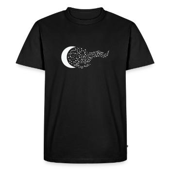 Lune, Ciel Nocturne, Espace - T-shirt Premium bio Homme - noir - Devant - Nico (187cm)