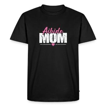 Aikido Maman Entraînement Arts Martiaux - T-shirt Premium bio Homme - noir - Devant - Nico (187cm)