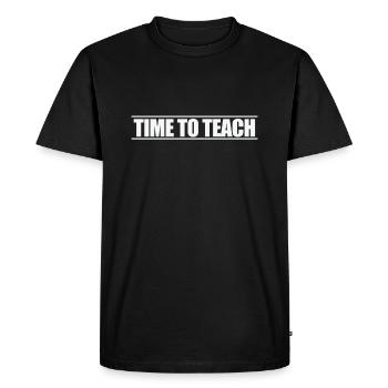 Il est temps d’enseigner le tutorat scolaire des enseignants - T-shirt Premium bio Homme - noir - Devant - Nico (187cm)