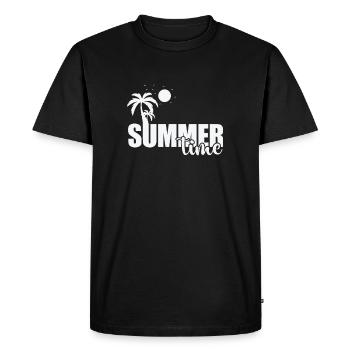 Summer Time Bathing Beach Sun - Men's Premium Organic T-Shirt - black - Front - Nico (187cm)