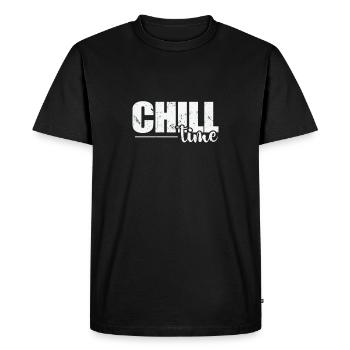 Temps de détente Relax - T-shirt Premium bio Homme - noir - Devant - Nico (187cm)