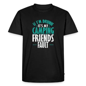 Si je suis saoul, c’est la faute de mes amis de camping - T-shirt Premium bio Homme - noir - Devant - Nico (187cm)