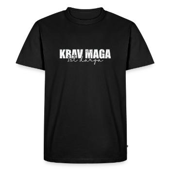 Krav Maga 1er Darga Arts Martiaux Israéliens - T-shirt Premium bio Homme - noir - Devant - Nico (187cm)